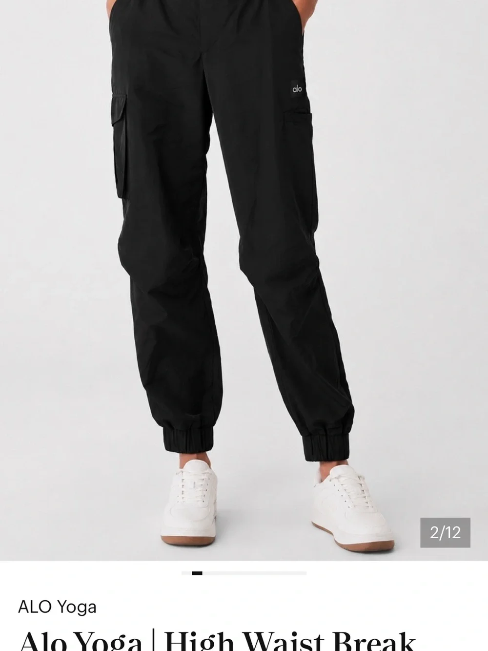 ALO Yoga Black Cargo Jogger Pants